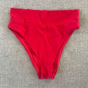 Aerie red high waist bikini bottom NWT